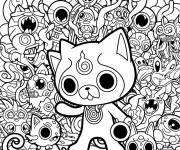 Coloriage Yo Kai pour maternelle
