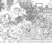 Coloriage Yo kai Watch difficile