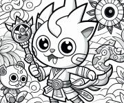 Coloriage yokai watch en contour