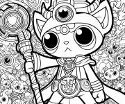 Coloriage Yokaiwatch chibi à motif