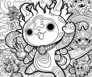 Coloriage Yokaiwatch en flamme