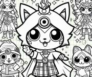 Coloriage Yokaiwatch en illustration