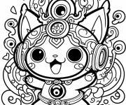 Coloriage Yokaiwatch en noir et blanc