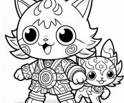 Coloriage Yokaiwatch pour pr&eacute;scolaire