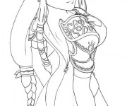 Coloriage Illustration Princesse Zelda