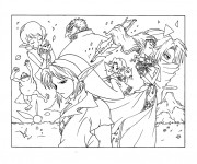 Coloriage Les Personnages de  Jeu Vidéo Zelda