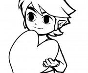 Coloriage Link avec Un coeur