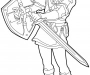 Coloriage et dessins gratuit Link Breath Of The Wild à imprimer