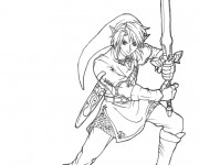 Coloriage Link Nintendo pour enfant