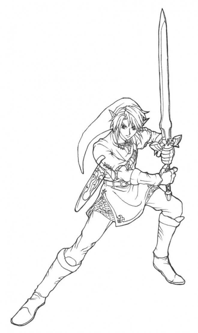 Coloriage Link Breath Of The Wild  toargument
