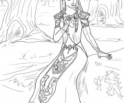 Coloriage Portrait de Princesse Zelda