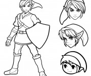 Coloriage Sélection Link The Legend of Zelda