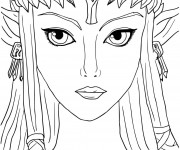 Coloriage Tête de Zelda