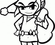 Coloriage Toon Link en vecteur