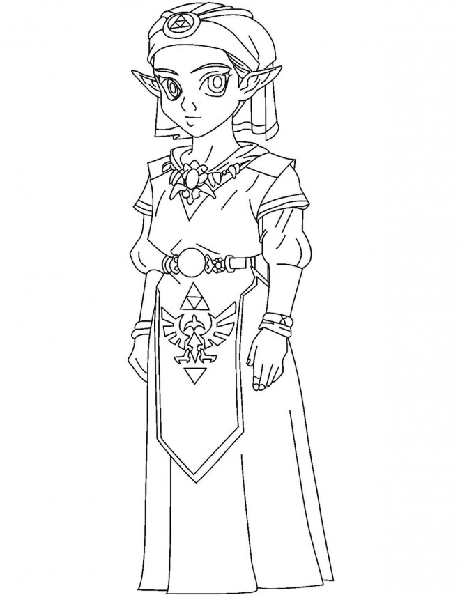 Coloriage Zelda Breath Of The Wild dessin gratuit à imprimer