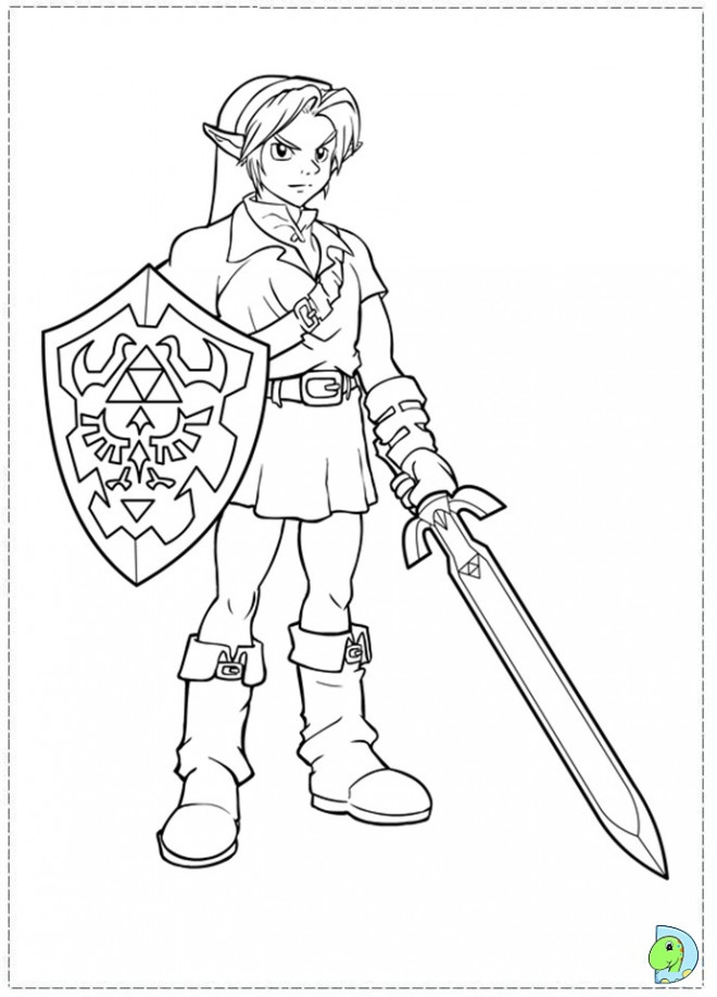 Coloriage Zelda Breath Of The Wild à découper