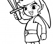 Coloriage Zelda Link facile