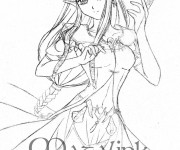Coloriage Zelda magique stylisé