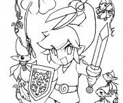 Coloriage Zelda Personnage