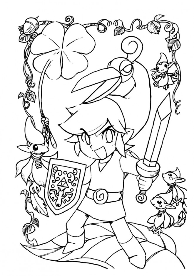 Coloriage Zelda gratuit à imprimer