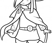 Coloriage Zelda Personnage en vecteur