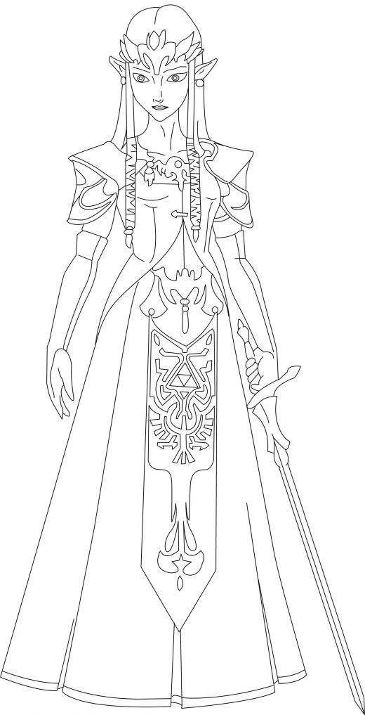 Coloriage Zelda Twilight Princess dessin gratuit à imprimer