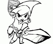 Coloriage et dessins gratuit Zelda Wind Waker à imprimer