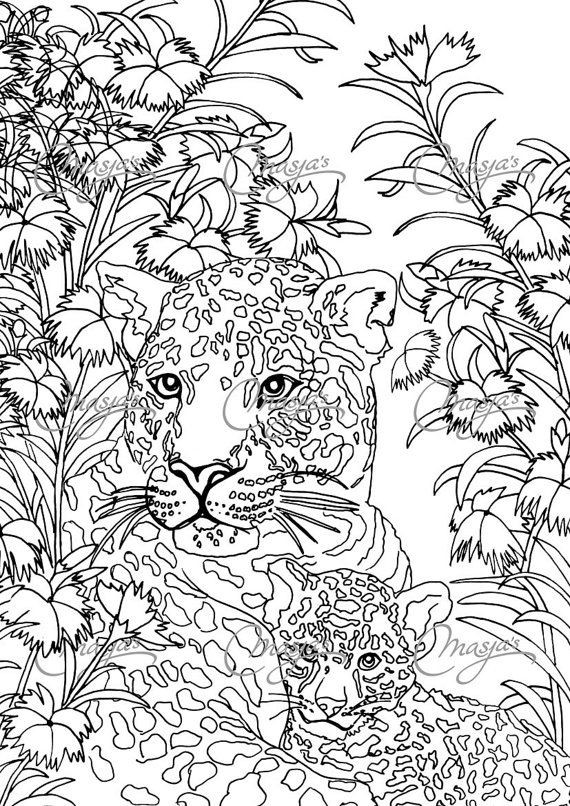 Coloriage Zen Anti Stress Panthère Dessin Gratuit à Imprimer