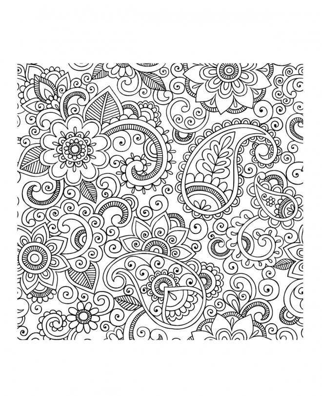 Coloriage Adulte destressant dessin gratuit à imprimer