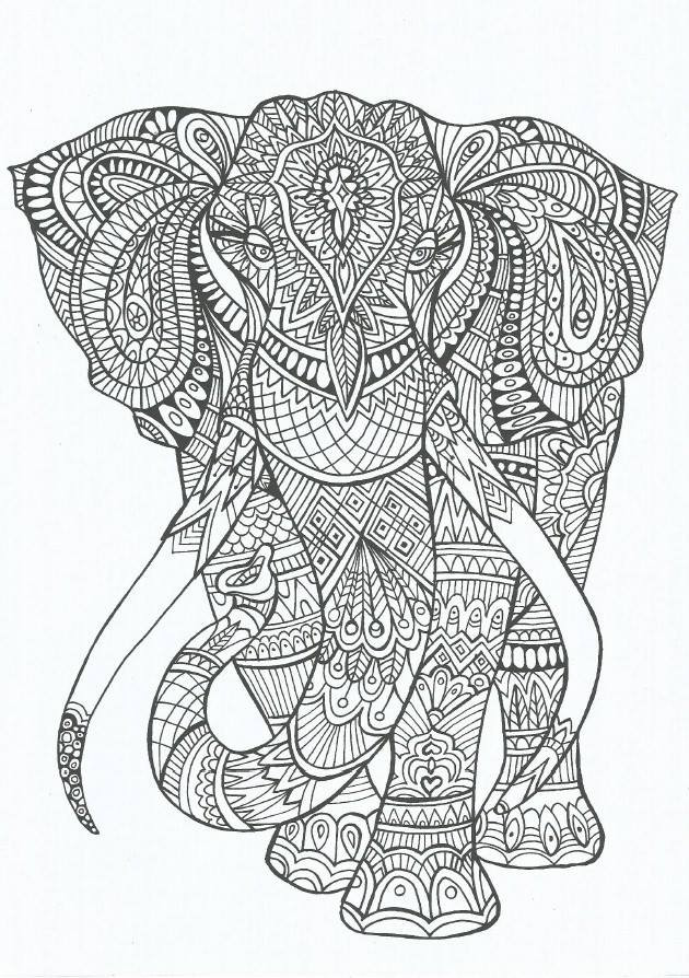 Coloriage et dessins gratuits Anti-Stress Éléphant mandala à imprimer