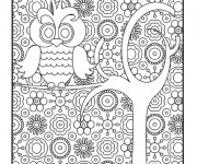 Coloriage Hibou artistique