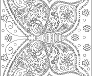 Coloriage et dessins gratuit Mandala à colorier destressant à imprimer