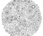 Coloriage Mandala Zen fleuri