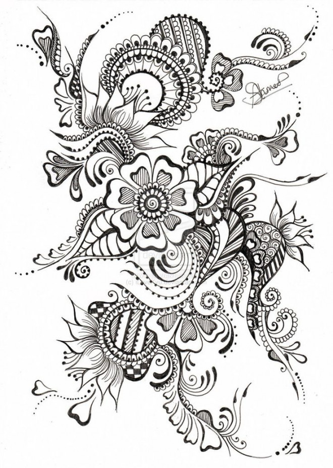Coloriage Zen Fleur splendide dessin gratuit à imprimer