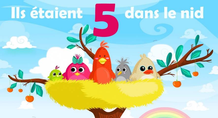 Comptine Ils étaient cinq dans le nid…
