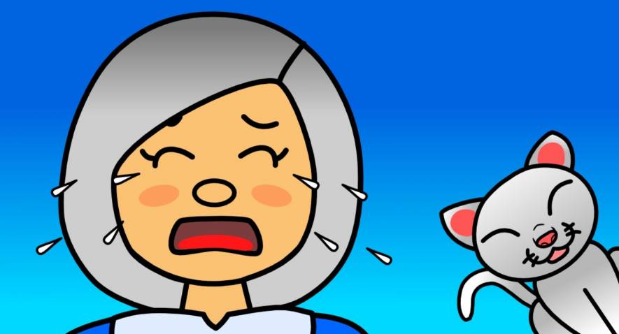 La Mère Michel et chat