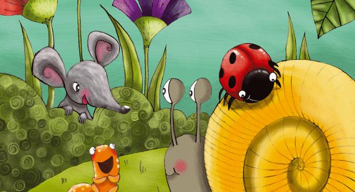 Un escargot sur un roseau