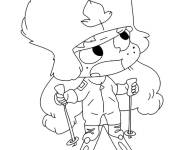 Coloriage et dessins gratuit Ad&egrave;le fait du ski à imprimer