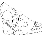 Coloriage et dessins gratuit Adele Mortelle au bord de la mer à imprimer
