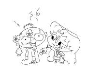 Coloriage Adele mortelle avec le scientifique