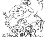 Coloriage Adele Mortelle qui fait toujours des b&eacute;tises