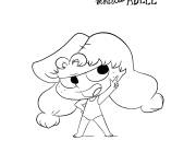 Coloriage et dessins gratuit Adele Mortelle sur la plage à imprimer