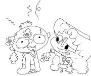 Coloriage Ajax rigolo de Adele Mortelle