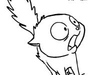 Coloriage et dessins gratuit Le chat Ajax effray&eacute; à imprimer