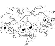 Coloriage Les petits amies de Adele Mortelle