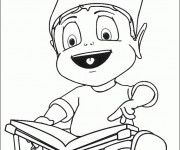 Coloriage et dessins gratuit Adibou aime son livre à imprimer