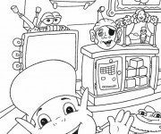 Coloriage Adibou entrain de saluer