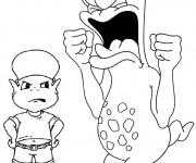 Coloriage Adibou et Bouzzi sont fachés