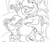 Coloriage Les petits dinosaures et Sid