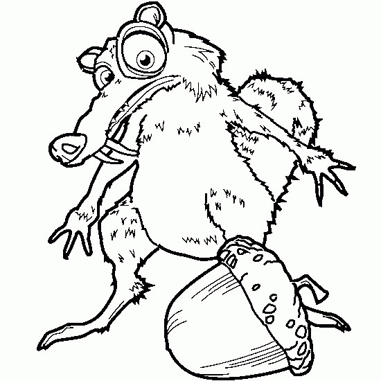 Coloriage Scrat Age de Glace dessin gratuit à imprimer scrat age de glace 3483
